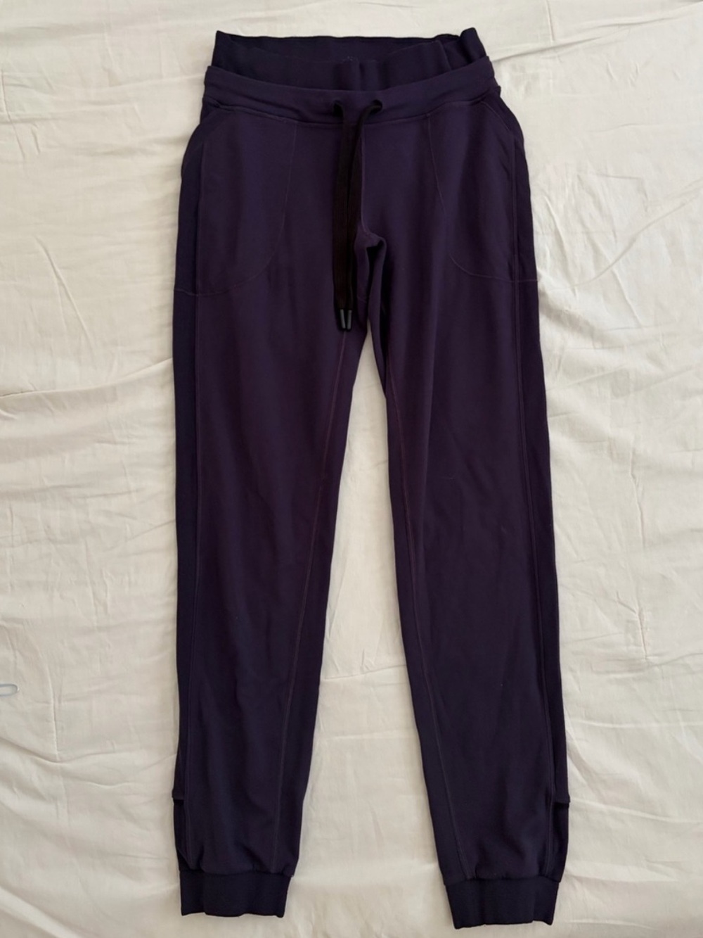 Lululemon Base Runner Pant III Size 4 Wee Stripe Black Grape